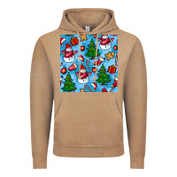 Vintage Coffee christmas trees and snow seamless pattern Vintage Hoodie - BundleAndBundleShop