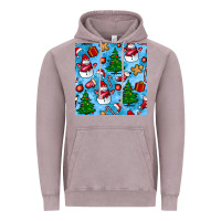 Vintage Zinc christmas trees and snow seamless pattern Vintage Hoodie - BundleAndBundleShop