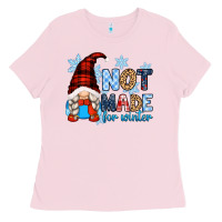 Bubblegum Pink not made for winter with gnome Ladies Tee - Zillion Design Studio