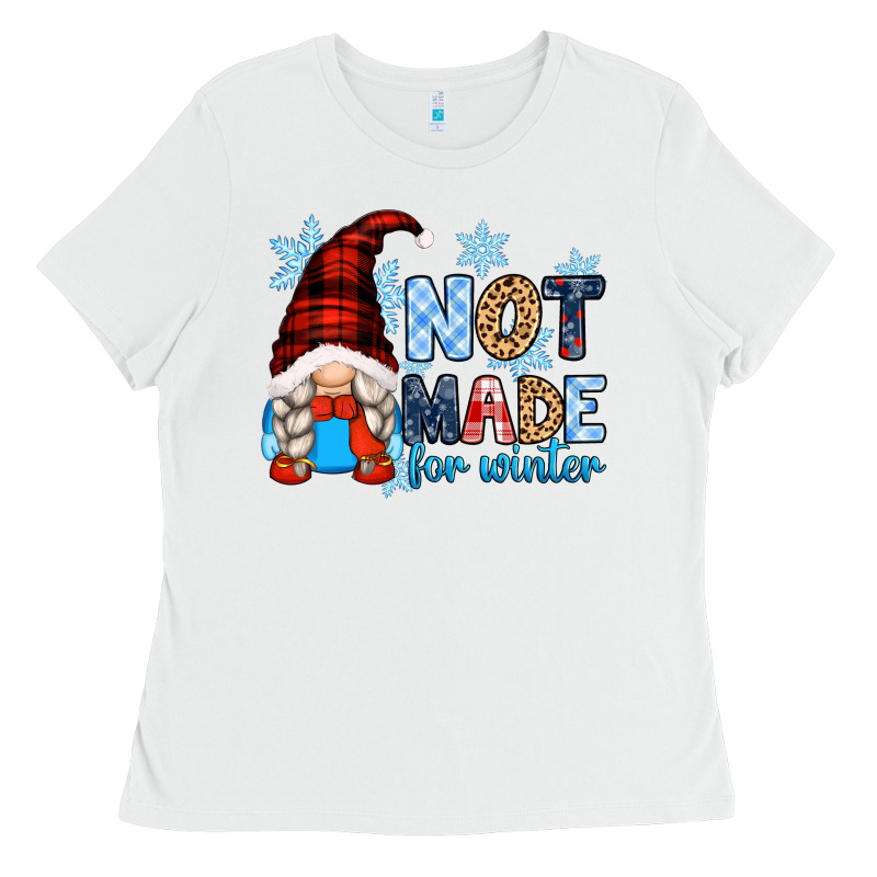 Not Made For Winter With Gnome Ladies Tee by Zillion Design Studio | Teevron