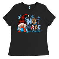 Black not made for winter with gnome Ladies Tee - Zillion Design Studio