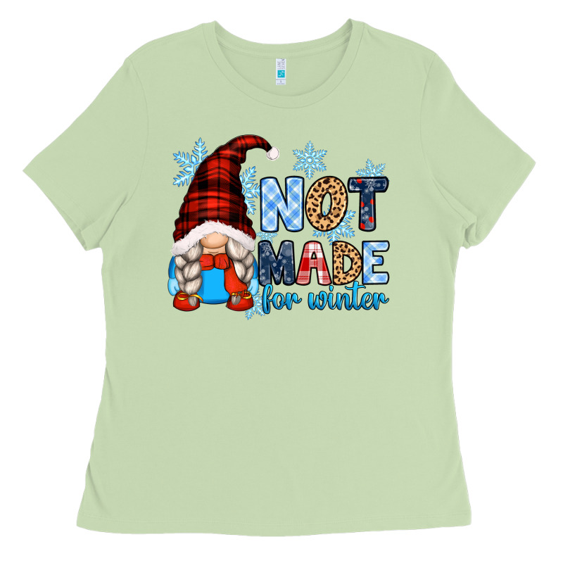 Not Made For Winter With Gnome Ladies Tee by Zillion Design Studio | Teevron
