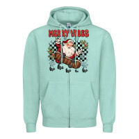 Seafoam merry vibes ho ho ho Zipper Hoodie - MaliasSmallBusiness