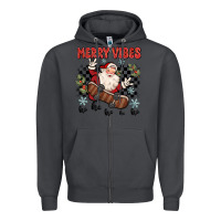 Smoke merry vibes ho ho ho Zipper Hoodie - MaliasSmallBusiness