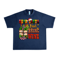 Navy dear santa just bring wine Urban Heavy Tee - AdoDesignShop