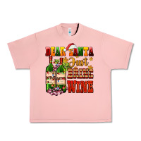 Salmon dear santa just bring wine Urban Heavy Tee - AdoDesignShop