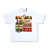 White dear santa just bring wine Urban Heavy Tee - AdoDesignShop