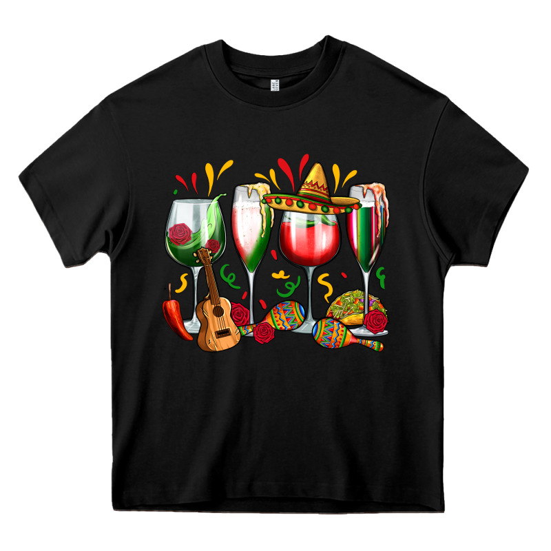 Mexico Wine Glasses Heavy Core Tee by Zillion Design Studio | Teevron