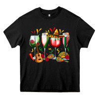 Black mexico wine glasses Heavy Core Tee - Zillion Design Studio