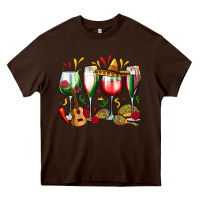 Chocolate Brown mexico wine glasses Heavy Core Tee - Zillion Design Studio