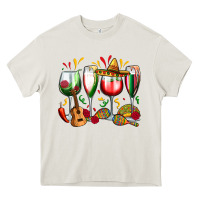 Cream mexico wine glasses Heavy Core Tee - Zillion Design Studio