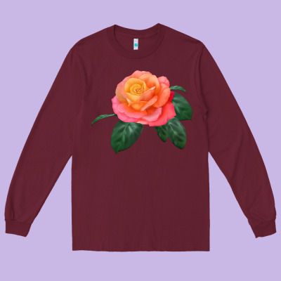 Chicago Peace Rose Long Sleeve Tee Designed By Lillyallendesigns