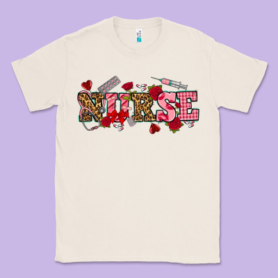 Valentines Day Nurse Classic Tee Designed By Nancycooperartshop