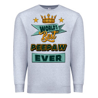 Heather Grey world's best peepaw ever Premium Sweatshirt - Jasminsmagicworld