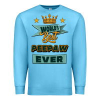 Ocean Blue world's best peepaw ever Premium Sweatshirt - Jasminsmagicworld