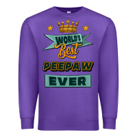 Purple world's best peepaw ever Premium Sweatshirt - Jasminsmagicworld