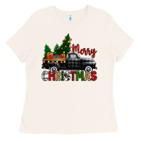 Bone merry christmas with black truck Ladies Tee - Zillion Design Studio