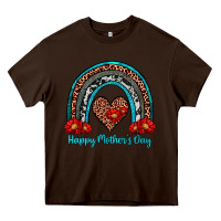Chocolate Brown happy mother's day rainbow Heavy Core Tee - Artiststas