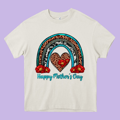 Happy Mother's Day Rainbow Heavy Core Tee Designed By Artiststas