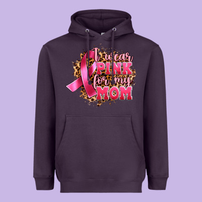 I Wear Pink For My Mom Heavyweight Hoodie Designed By Artiststas
