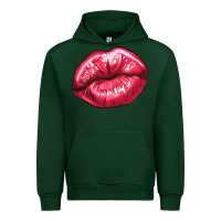 Forest Green Lip mark Valentine's Day Urban Hoodie - HowdyJamesFarm