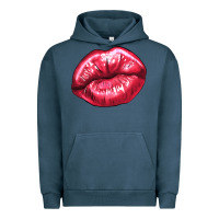 Pigment Midnight Navy Lip mark Valentine's Day Urban Hoodie - HowdyJamesFarm
