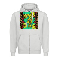Dove Grey softball leopard Zipper Hoodie - NancyCooperArtShop