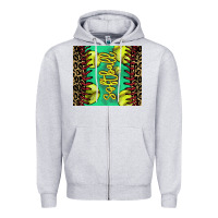 Heather Grey softball leopard Zipper Hoodie - NancyCooperArtShop