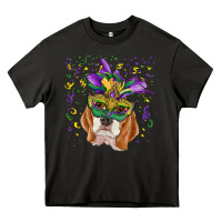 Asphalt mardi gras  mask beagle Heavy Core Tee - RanaPortraitStore