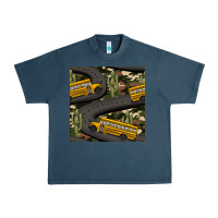 Midnight Navy cactus camouflage school bus seamless pattern Urban Heavy Tee - BundleAndBundleShop