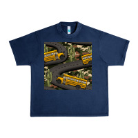 Navy cactus camouflage school bus seamless pattern Urban Heavy Tee - BundleAndBundleShop