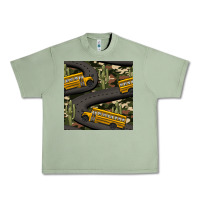 Oil Green cactus camouflage school bus seamless pattern Urban Heavy Tee - BundleAndBundleShop