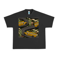 Pigment Black cactus camouflage school bus seamless pattern Urban Heavy Tee - BundleAndBundleShop