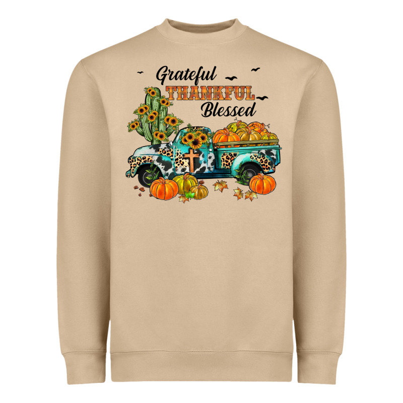 Grateful Thankful Blessed Heavyweight Sweatshirt by JahusDesignShop | Teevron