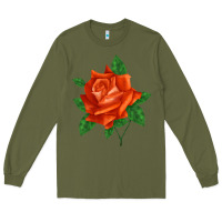Army Green tropicana rose Long Sleeve Tee - LillyAllenDesigns