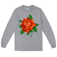 Heather Grey tropicana rose Long Sleeve Tee - LillyAllenDesigns