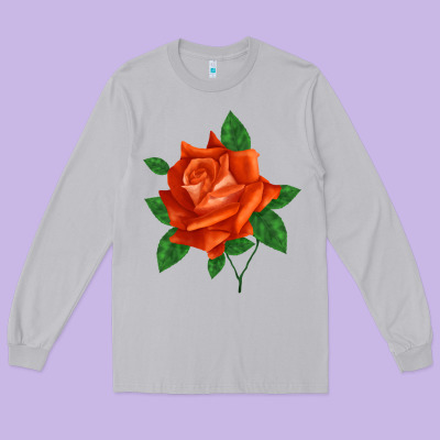Tropicana Rose Long Sleeve Tee Designed By Lillyallendesigns