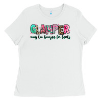 White glamper way too boujee for tents Ladies Tee - RanaPortraitStore