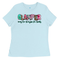 Baby Blue glamper way too boujee for tents Ladies Tee - RanaPortraitStore