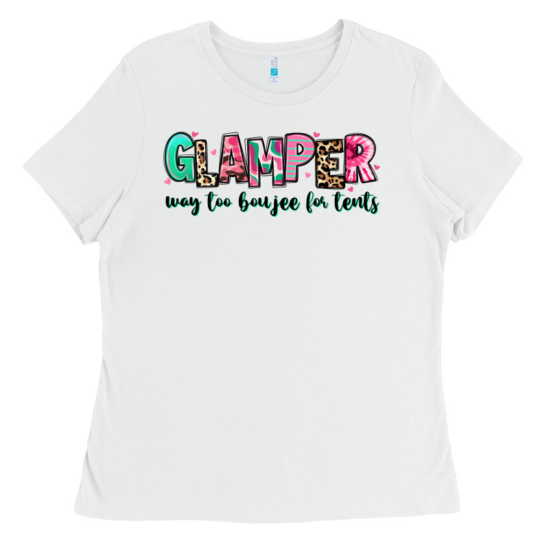 Glamper Way Too Boujee For Tents Ladies Tee by RanaPortraitStore | Teevron