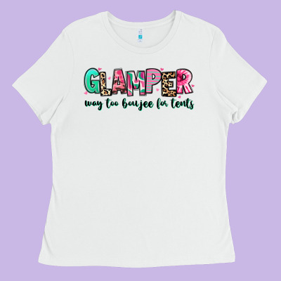 Ladies Tee glamper way too boujee for tents