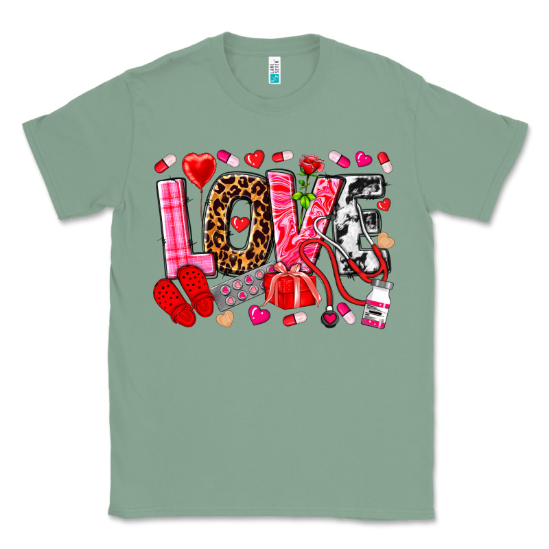 Valentines Day Love Nurse Classic Tee by NancyCooperArtShop | Teevron
