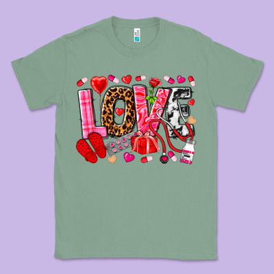 Valentines Day Love Nurse Classic Tee Designed By Nancycooperartshop