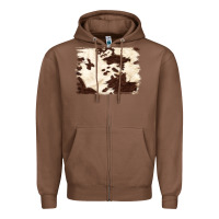Chestnut brown cowhide background Zipper Hoodie - NancyCooperArtShop