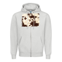 Dove Grey brown cowhide background Zipper Hoodie - NancyCooperArtShop