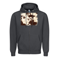 Smoke brown cowhide background Zipper Hoodie - NancyCooperArtShop
