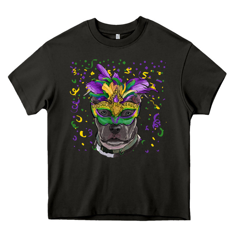 Mardi Gras  Mask Pitbull Heavy Core Tee by RanaPortraitStore | Teevron