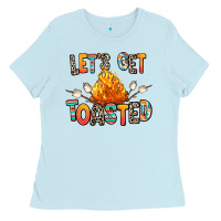 Baby Blue let's get toasted Ladies Tee - RanaPortraitStore