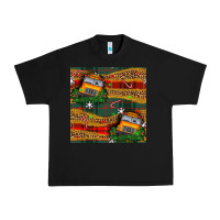 Black christmas school bus seamless pattern Urban Heavy Tee - BundleAndBundleShop