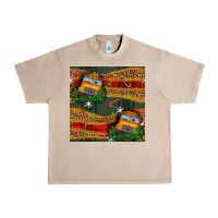French Oak christmas school bus seamless pattern Urban Heavy Tee - BundleAndBundleShop